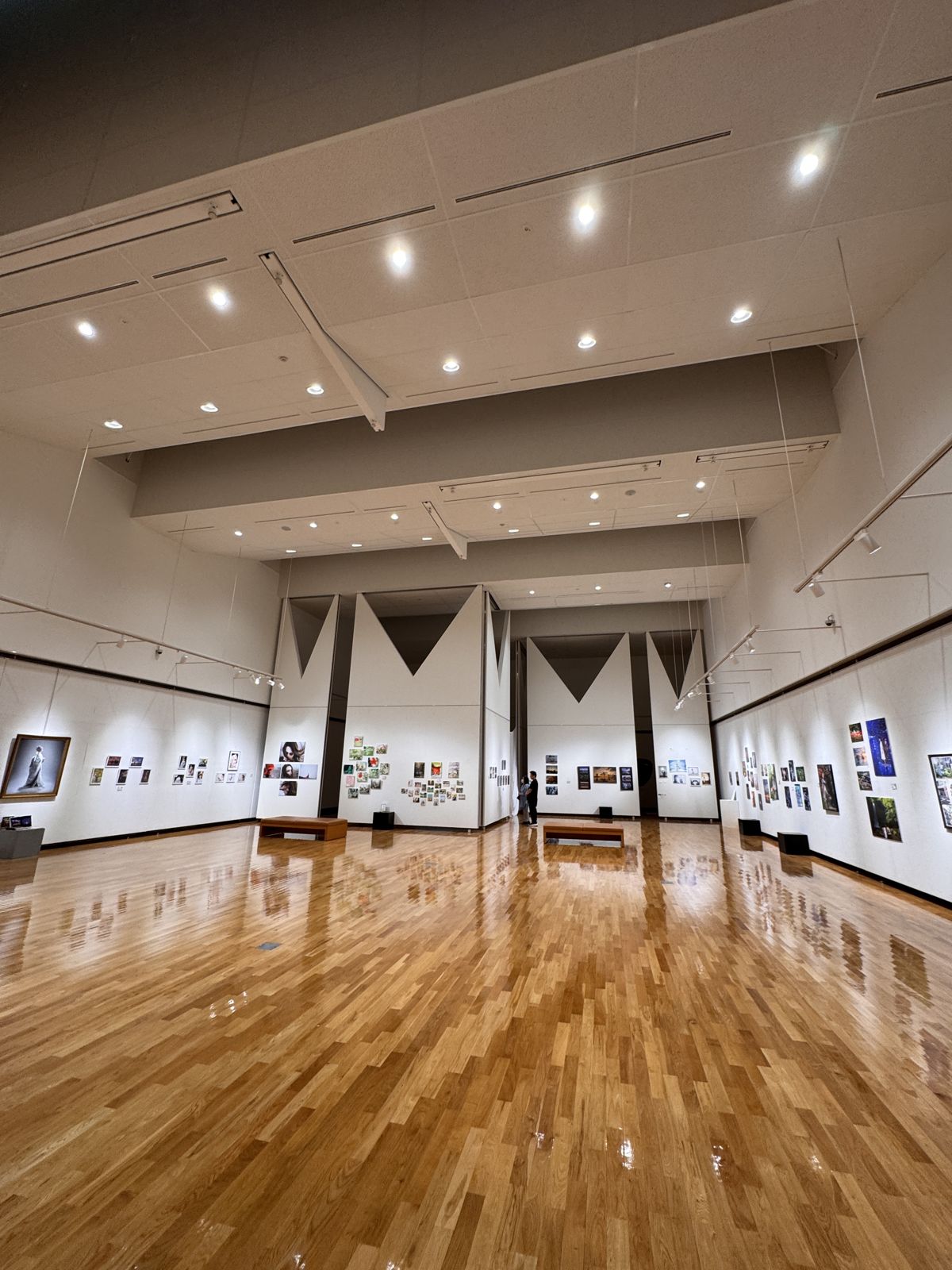 前回の写真映像展の会場。白い壁に作品が並ぶ展示室